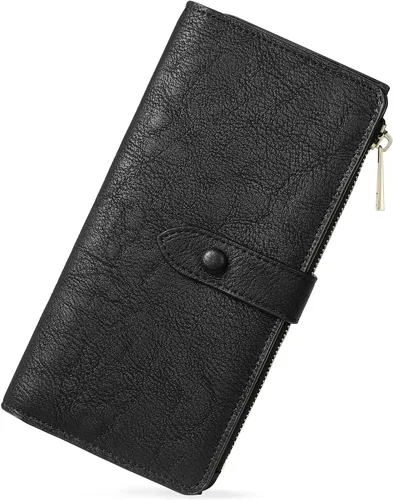 Vista 7 de BOSTANTEN - Cartera de piel auténtica para mujer con bolsillo con cremallera, Rojo rosa), BL3162011Krosered