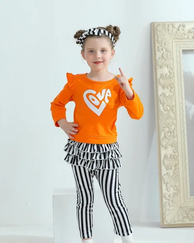 Vista 3 de NZRVAWS Ropa para bebé niña pequeña, conjunto de pantalones de mezclilla rasgados con volantes florales de leopardo para niña 0-4T