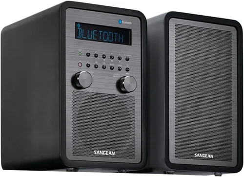 Vista 5 de SANGEAN WR-50 AM/FM-RBDS/Bluetooth Madera Gabinete Mesa Top Radio Negro