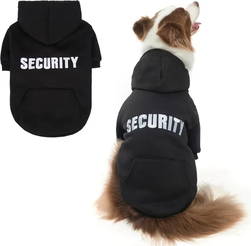 Vista 58 de SCENEREAL Sudaderas con capucha de seguridad para perros de tamaño pequeño, mediano y grande, ropa de felpa cepillada con gorro, abrigo de algodón
