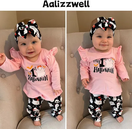 Vista 3 de Aalizzwell Traje de Navidad para bebés y niñas