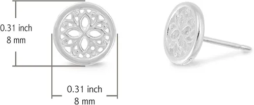 Vista 5 de Boma Joyería de plata de ley con flor de loto Plata de ley No es una piedra preciosa