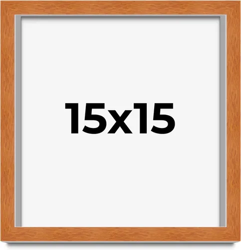 Vista 170 de Marco de 3 x 3 pulgadas de madera maciza de nuez y miel marrón con plexiglás acrílico UV, respaldo de tablero de espuma y accesorios para colgar