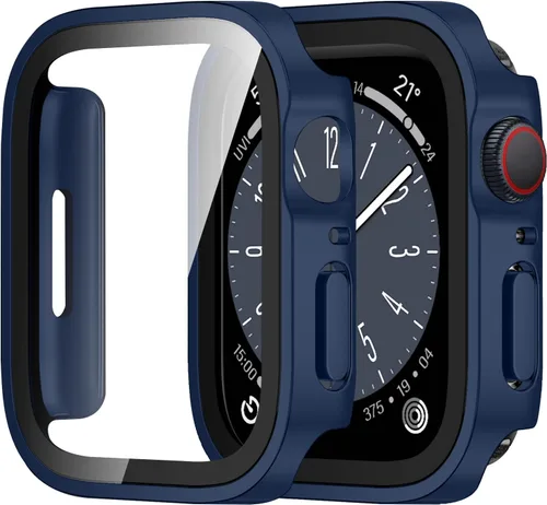 Vista 8 de Amizee Paquete de 2 fundas compatibles con Apple Watch de 1.575 pulgadas Series 6/5/4/SE con protector de pantalla integrado, carcasa rígida