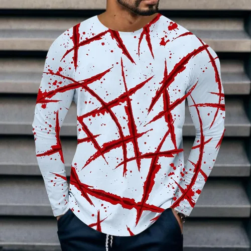 Vista 4 de Shirts for Men Crew Neck Long Sleeve Breathable Lightweight Outdoor Thermal Tees Stylish True Comfort Tops