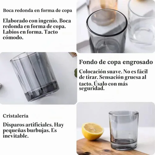 Vista 5 de Vaso de vidrio de 2 piezas, vaso para cepillos de dientes, soporte para brochas de maquillaje, cepillos de dientes, vasos y cepillos en el baño