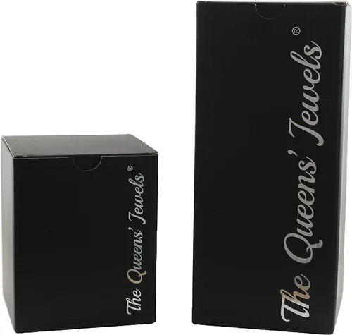 Vista 2 de THE QUEENS' JEWELS Vaso de vino sin tallo con joyas de fresa, 21 onzas, regalo único para mujeres, cumpleaños, lindo, divertido, sin pintar