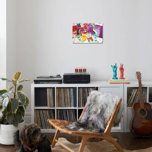 Vista 4 de Trends International Pokémon - Póster de pared con brillo grupal, 14.72 x 22.37 pulgadas, lienzo estirado