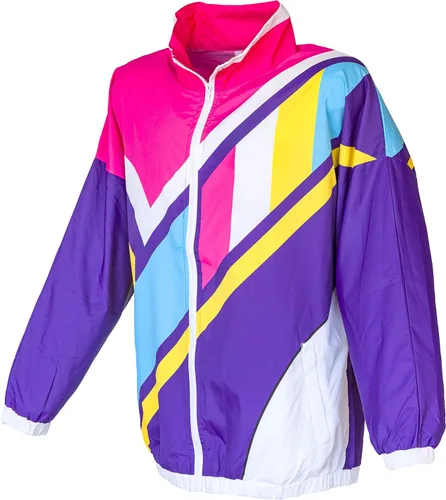 Vista 8 de Funny Guy Mugs - Chaqueta rompevientos con diseño retro color neón de los años 80 & 90 Dope Neon