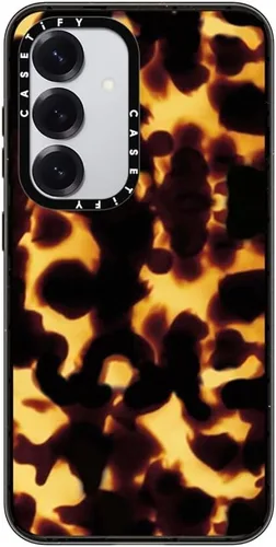 Vista 88 de CASETiFY Funda de impacto para Galaxy S22+ - Adhesivo Aries Moross, color negro transparente