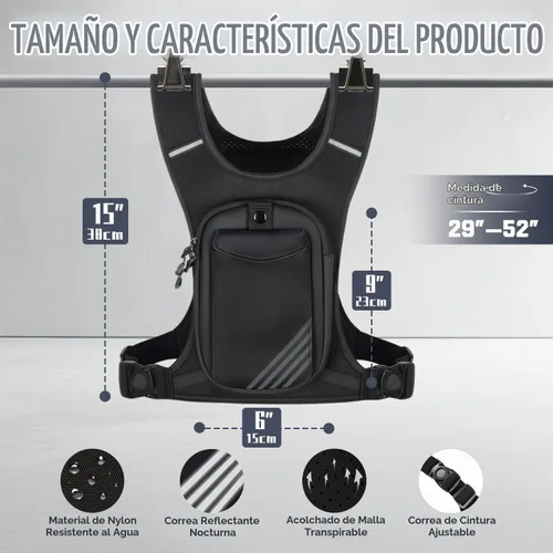 Vista 4 de Running Hydration Vest Backpack Chest Bag with 800 ML Water Bladder, Minimalist Lightweight Running Vest for Women Men with Phone Holder, Extra