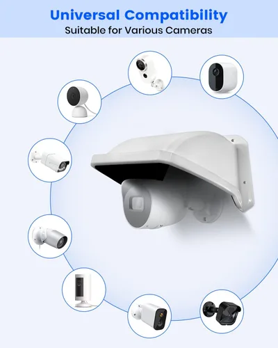Vista 2 de Escudo universal de la cubierta de la lluvia del sol de la cámara de seguridad, prueba protectora plástica del ABS para las cámaras IP de vigilancia