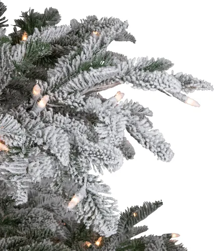 Vista 5 de Real Touch™ Árbol de Navidad artificial de abeto noble Whistler preiluminado, 6.5 pies, luces transparentes