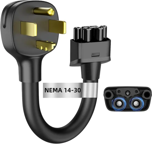 Vista 9 de Adaptador para Tesla NEMA 5-15, adaptador de carga rápida Neme-5-15 de 12 amperios máximo para Tesla Model S 3 X Y para cargar en secadora de 4