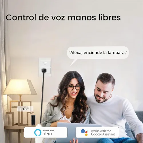 Vista 4 de Enchufe regulador inteligente de 2.4 GHz, salida regulable para Alexa y Google, sin hub, 1 paquete