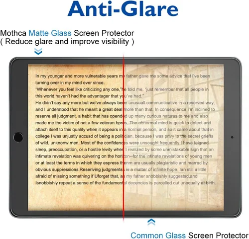 Vista 3 de Mothca Protector de pantalla de vidrio templado mate para iPad Air 3 (2019) de 10.5 pulgadas y iPad Pro 10.5" (2017) [NO Privacidad], antirreflejos