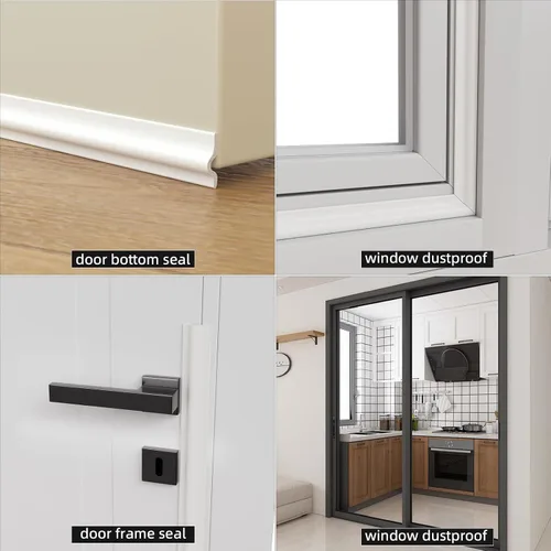 Vista 6 de Burlete de 26 pies para ventanas/puertas, tira de sellado de espuma autoadhesiva para corrientes de aire de ventanas, sellado de huecos