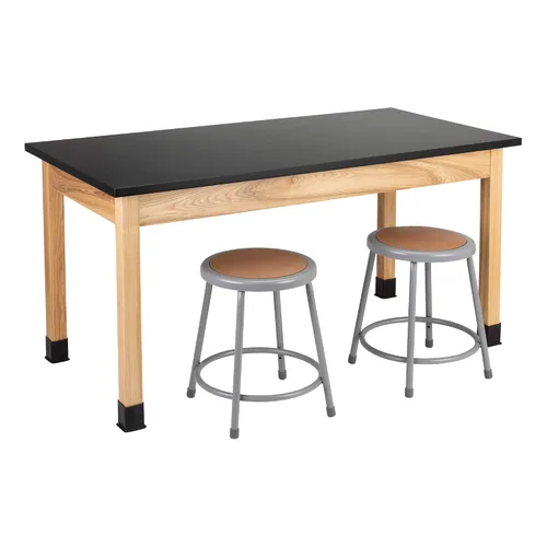 Vista 8 de Learniture Mesa de laboratorio científico con parte superior resistente a productos químicos (30 pulgadas de ancho x 60 pulgadas de largo)