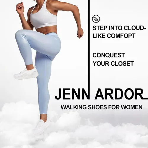 Vista 2 de JENN ARDOR Zapatos deportivos para caminar para mujer, tenis deportivos sin cordones, informales, para correr, ligeros, antideslizantes, elásticos