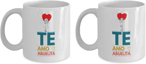 Vista 3 de Regalo para abuela Taza de Cafe para abuelita Regalo perfecto para tu nana, abuela y madrinas Vaso con afirmaciones positivas, personalizadas