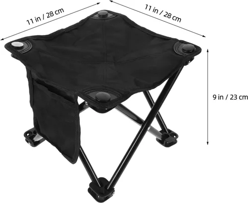 Vista 3 de Taburetes portátiles ligeros plegable pequeño taburete plegable para pesca y picnic Silla de camping al aire libre compacta