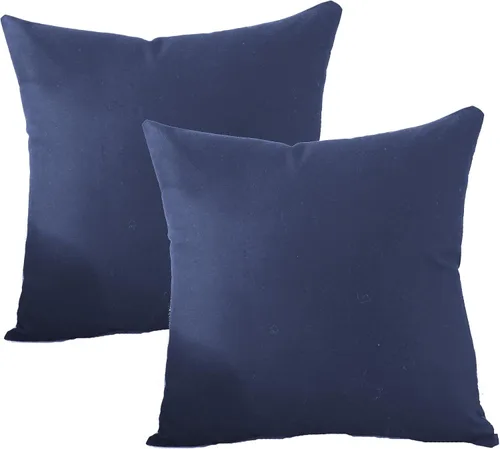 Vista 7 de TAOSON - Funda de cojín cuadrada de lona de algodón 100% sólida, decorativa, para sofá, cama, silla, decoración del hogar, solo funda, sin relleno