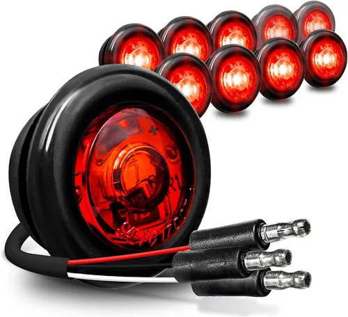 Vista 12 de TRUE MODS Luz de marcador LED redonda ámbar de 3/4 pulgadas para remolque 12V [DOT FMVSS 108] [SAE P2PC] [Salida semiesférica] [Impermeable IP67]