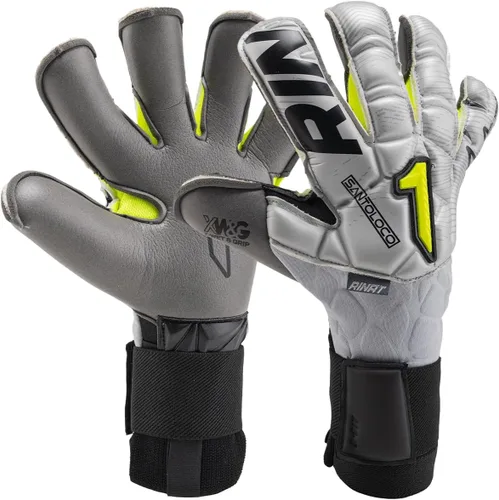 Vista 12 de Guantes Rinat SantoLoco PRO: Agarre de Látex AXG, Corte Ergoroll, Parte Trasera Acolchada, Cierre Ajustable de Rendimiento Élite Todo Clima.