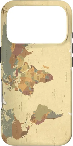 Vista 30 de Funda para teléfono inteligente con diseño de mapa mundial para iPhone 17