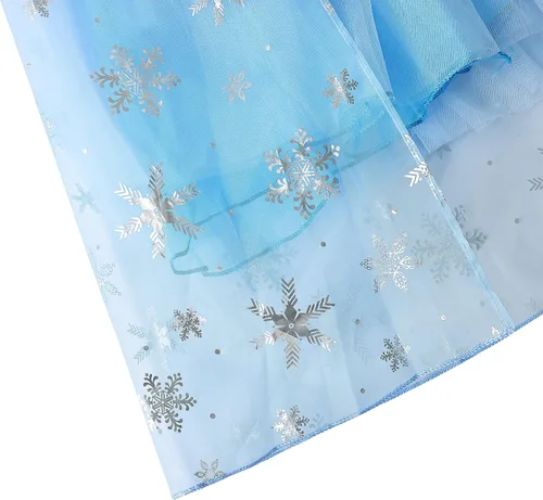 Vista 8 de Aoiviss Elsa Costume for Girls Frozen Princess Dress Birthday Halloween Cosplay