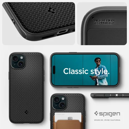 Vista 9 de Spigen Mag Armor MagFit - Funda diseñada para iPhone 15, para iPhone 14 (2023) [protección de grado militar] compatible con MagFit, color negro mate