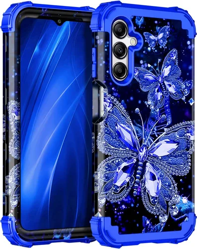 Vista 78 de Miqala Funda para Galaxy A14 5G, que brilla en la oscuridad, tres capas, resistente, a prueba de golpes, protección completa, parachoques