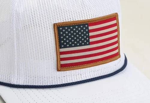 Vista 4 de Paramount Outdoors Gorra All Mesh Breeze de bandera estadounidense malla aplastable gorra de cuerda para sombrero de camionero