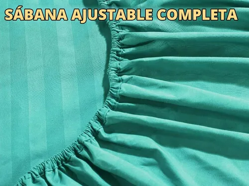 Vista 4 de Elegant Comfort Juego de sábanas más suaves y acogedoras de 4 piezas - Juego de sábanas de 6 piezas de damasco a rayas de 1500 hilos, calidad
