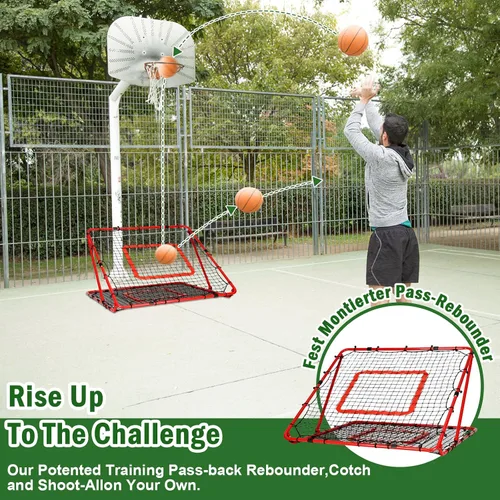 Vista 38 de BaseGoal Baseball Rebounder Net with Pitching Target,Easy Adjustable Angles Multi-Sport Training Rebound Screen, multi-angle pitch back; Strike