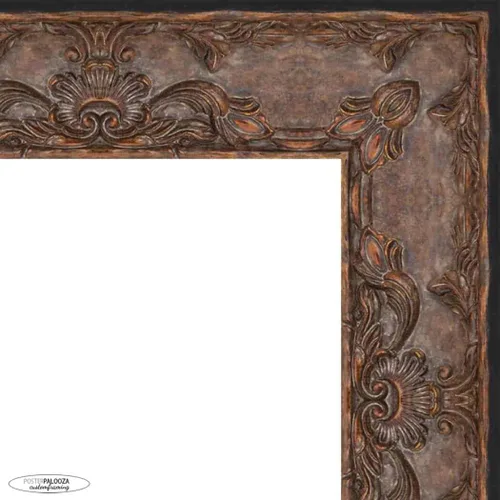Vista 6 de Poster Palooza 5x5 Inch Traditional Antique Gold Complete Wood Square Picture Frame with UV Acrylic Plexiglass, Foam Board Backing & Hardware
