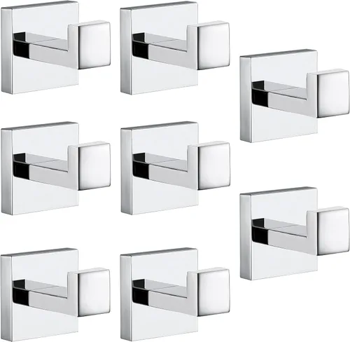 Vista 16 de Ganchos para toallas para baños, gancho de toalla de oro cepillado para cocina y baño, gancho de acero inoxidable SUS304, ganchos resistentes