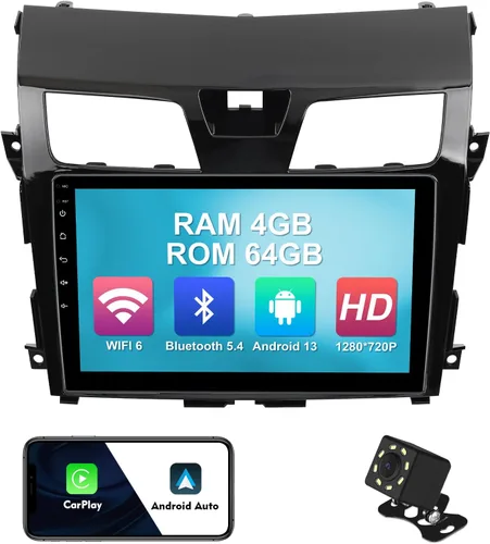 Vista 7 de 1+32G 10.1 pulgadas Android 14 estéreo para coche Nissan Altima 2013-2015 pantalla táctil IPS Radio de coche con Carplay y Android Auto Soporte