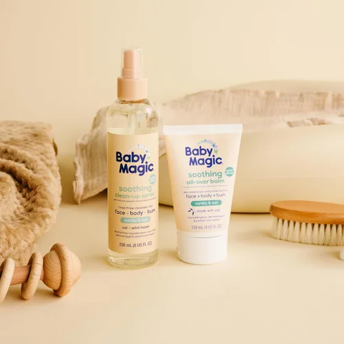 Vista 6 de Baby Magic Spray de limpieza relajante, vainilla y avena, hipoalergénico, 8 onzas