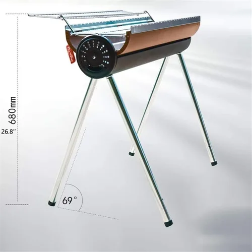 Vista 2 de Barbecue Charcoal Grill Outdoor Iron Barbecue Grill Portable Folding Barbecue Camping Tools Charcoal Grill Portable Charcoal Grill