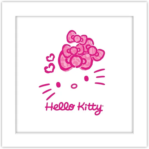 Vista 11 de Trends International Gallery Pops Sanrio Hello Kitty - Póster de pared con lazo rosa Jungle Paradise, 12.00 x 12.00 pulgadas, versión de marco negro