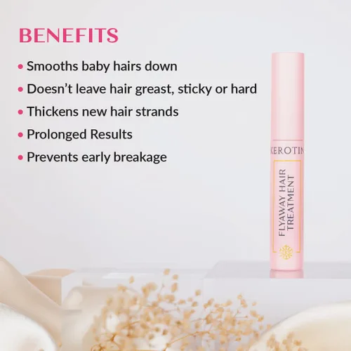 Vista 4 de Kerotin Flyaway - Tratamiento de suero para el cabello Barra de acabado rápido para el cabello del bebé y el encrespamiento Estimula