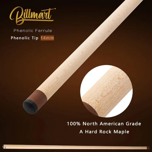 Vista 5 de Billmart Taco de billar Heavy Hitter Jump Break, taco de 3 piezas Jump/Break, 25 oz Hard-Hitting Maple Jump Break Cue