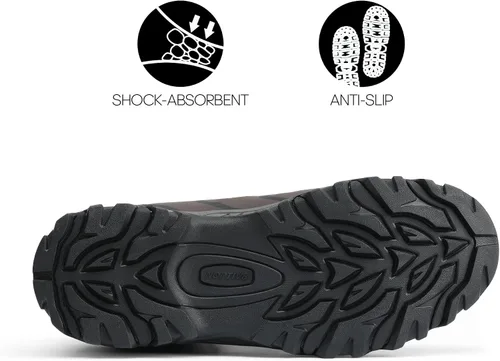 Vista 6 de NORTIV 8 Zapatos de senderismo impermeables de caña baja para hombre Senderos de trekking Zapatos de trabajo al aire libre