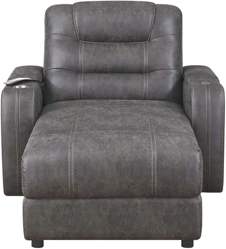 Vista 3 de Sunset Trading Tumbona eléctrica, cama individual XL, gris carbón