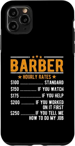 Vista 11 de Funda para iPhone 15 Barber tarifas por hora