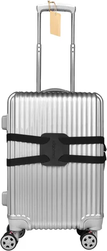 Vista 5 de Correas de equipaje, bolsa elástica para añadir una bolsa, maleta fácil de viajar, correa elástica, maleta de alta elasticidad, cinturón ajustable