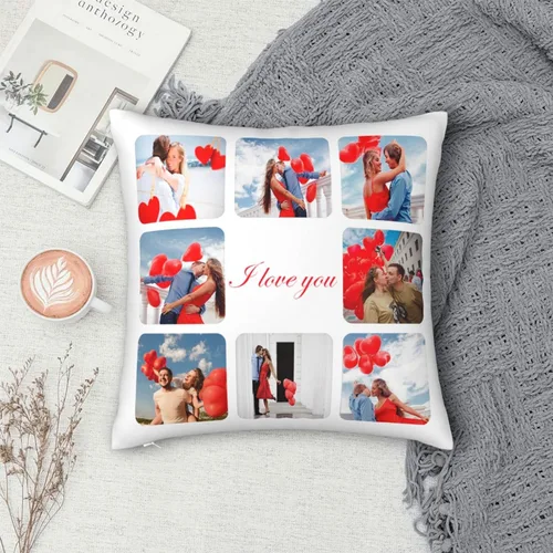 Vista 4 de FCQIANKM Funda de almohada personalizada, funda de almohada con foto personalizada con texto de imagen, funda de almohada personalizada, regalos