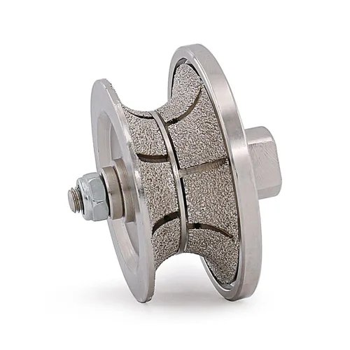 Vista 5 de B20 Diamond Router Bit Half Bullnose - Rueda soldada al vacío con rosca 5/8-11 para piedra granito mármol, hormigón, cuarzo, encimera, borde