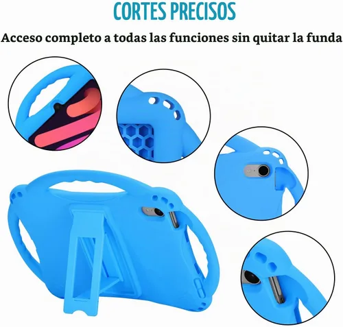 Vista 4 de TopEsct Funda infantil para iPad mini 7 (A17 Pro) 2024/iPad Mini6 2021, funda de silicona a prueba de golpes con soporte de asa para iPad mini